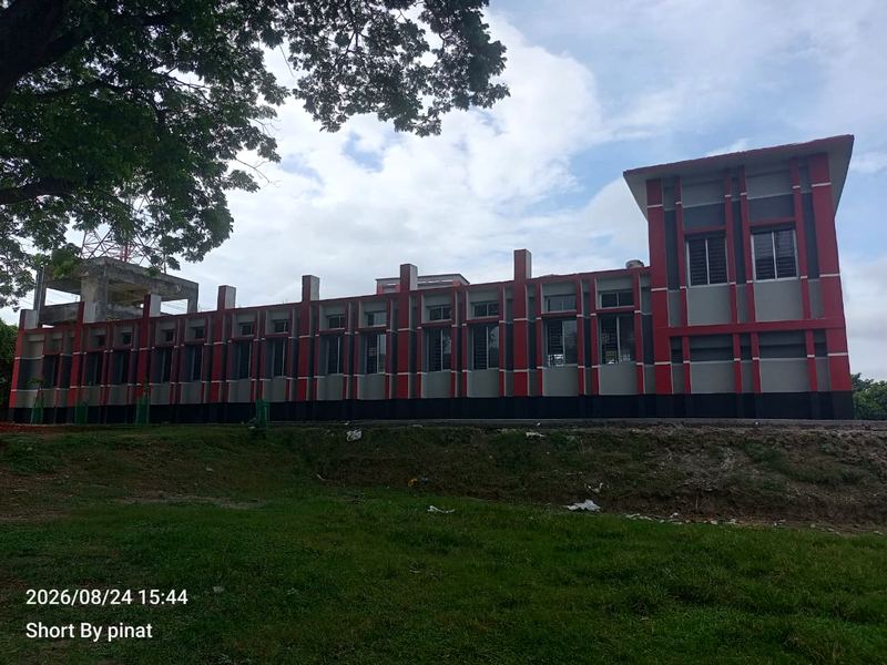 Two-storey end block of a completed school building